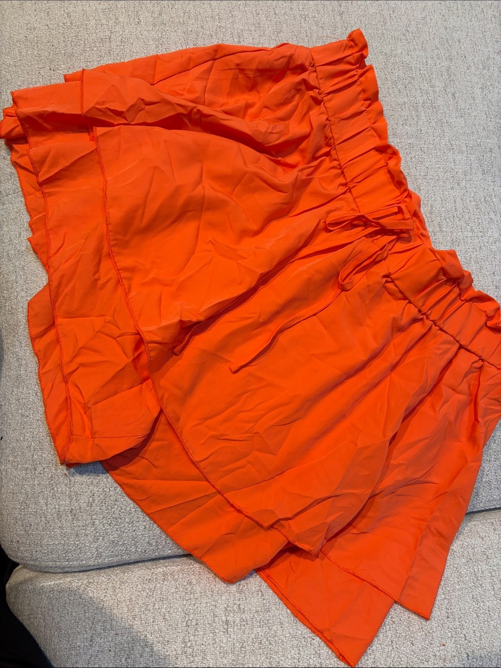 Bright Orange Ruffle Skirt